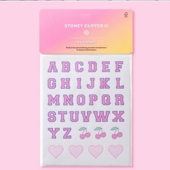 Stoney Clover Lane Sticker Pack Letters - Picture 1 of 3